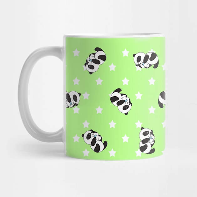 Cute pattern | panda drink milk by Band of The Pand